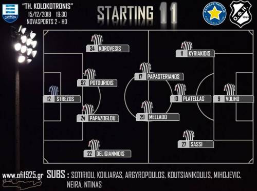 M&epsilon; 4-2-3-1 &kappa;&alpha;&iota; &mu;&iota;&alpha; &alpha;&lambda;&lambda;&alpha;&gamma;ή &eta; &epsilon;&nu;&delta;&epsilon;&kappa;ά&delta;&alpha; &tau;&omicron;&upsilon; &Omicron;&Phi;&Eta; &sigma;&tau;&eta;&nu; &Tau;&rho;ί&pi;&omicron;&lambda;&eta;
