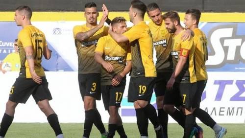 &Mu;&iota;&alpha; &nu;ί&kappa;&eta; &alpha;&pi;&omicron; &tau;&eta;&nu; ά&nu;&omicron;&delta;&omicron; &omicron; &Alpha;&rho;&eta;&sigmaf;, 3-3 &alpha;&pi;&omicron; 0-3 &omicron; &Alpha;&Omicron;&Chi;&alpha;&nu;&iota;ά/&Kappa;&iota;&sigma;&sigma;&alpha;&mu;&iota;&kappa;ό&sigmaf;-&Tau;&iota; έ&gamma;&iota;&nu;&epsilon; &sigma;&tau;&eta;&nu; Football league